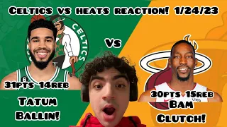 WHAT AN ENDING! BOSTON CELTICS VS MIAMI HEAT 1/24/23 FULL HIGHLIGHTS REACTION!