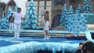 Ariana Grande practicing run through of her Disney World Christmas Day performance here in Orlando.