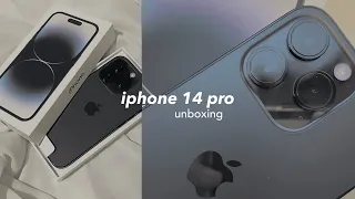 iphone 14 pro aesthetic unboxing; camera test + accessories!