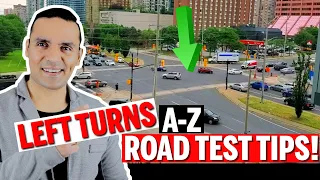 KNOW ALL about How to make a LEFT TURN at MAJOR INTERSECTIONS || Road Test Tips || New Driver Tips