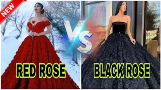 Red Rose vs Black Rose  / bag / nail / dress  / Makeup