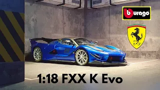 REVIEW: Bburago Signature & Tomica 1:18 Ferrari FXX K Evo #8 - Satin Blue