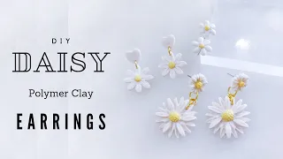 DIY Daisy Polymer Clay Earrings (3 simple ways)