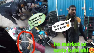 Delhi me sabse saste tyre 😊 || wholesale tyre market chip price in Delhi 😱