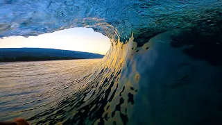 SURFING POV - SUNRISE CLEAR BARRELS