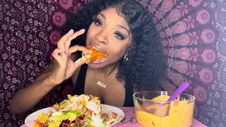 Homemade loaded tacos and nachos mukbang