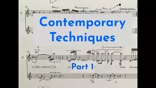 Contemporary Techniques Part 1