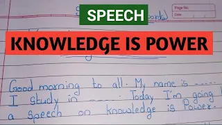 Speech on Knowledge is Power // Essay on Knowledge is Power in english