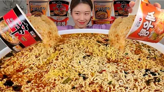 ASMR 간단하게 컵라면🍜 종류별로 10개 섞어먹기 리얼먹방 :) Mixing 10 ramens MUKBANG