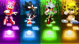 Amy 🆚 Dark Sonic 🆚 Silver Sonic Exe 🆚 Baby Super Sonic. 🎶 Tiles Hop EDM Rush