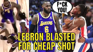 Lebron James SLAMMED After Ejection For Cheap Shot Punch On Isaiah Stewart | Media Protects Him!