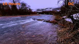 Beautiful Mountain Spring River Flowing Sound. Relaxing Nature Sounds/ Sleep/ Relax 10 hours