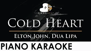 Elton John, Dua Lipa - Cold Heart - Piano Karaoke Instrumental Cover with Lyrics