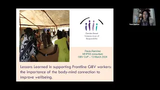 Supporting Frontline GBV Workers: Importance of the Body-Mind Connection for Wellbeing