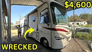 WE BOUGHT A WRECKED JAYCO PRECEPT RV VERY CHEAP