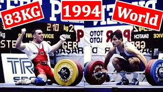 Dimas bombs out, Huster wins! | Men 83KG | 1994 | World Weightlifting Championships | Istanbul (TUR)