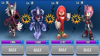Sonic Forces - All 4 Max Level Challengers Battle: Infinite vs Mephiles vs Movie Knuckles vs Rusty