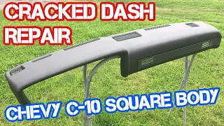 Cracked Dashboard Repair With Fiberglass - C10 SQUARE BODY CHEVY TRUCK - How To Fiberglass Dash Pad