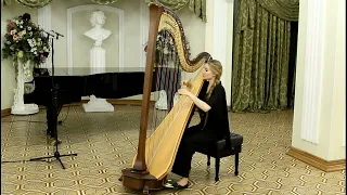 J.S. Bach - French suite No.6 in E major BWV 817 for harp (arr. Marie-Claire Jamet)