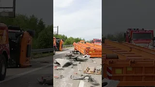 Betonteile auf der A 4: Autobahn bei Chemnitz-Ost gesperrt