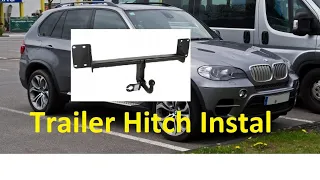 BMW X5 E70 HITCH INSTALL BMW x5 rear bumper remove