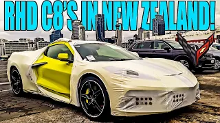 1st Look! Right-Hand Drive C8 Corvettes Finally ARRIVE in New Zealand!