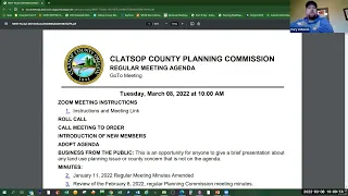 Clatsop County Planning Commission March 8, 2022