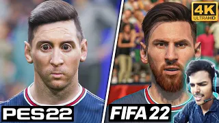 FIFA 22 vs eFootball 2022 - Paris Saint-Germain (PSG) Player Faces Comparison | MD Riyas