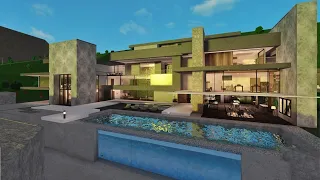 Contemporary Modern Villa | Modern Mansion Bloxburg Speedbuild PART II