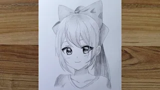 cute anime girl drawing | anime drawing tutorial | güzel kız yüzü nasıl çizilir