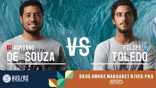 Adriano de Souza vs. Filipe Toledo - Quarterfinals, Heat 3 - Drug Aware Margaret River Pro 2017