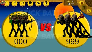 000 GOLD PRINCE OF WOODLAND ARCHER VS 999 GOLD TRIPLE GRIFFON | STICK WAR LEGACY | STICK BATTLE