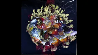 (167) Marina's first flower dip 🌹😍🌹 - Acrylic pouring tutorial - Painting side by side