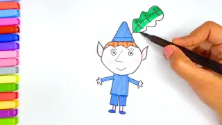 Easy Ben Drawing from Ben and Holly's Little Kingdom | Cartoon Character | Creative Kinder Crafts