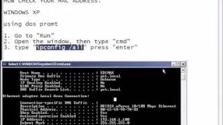 windows xp mac address