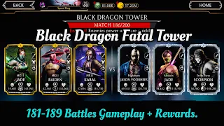 Black Dragon Tremor Fatal Tower Battles 181-189 Fight + Rewards | Mortal Kombat Mobile