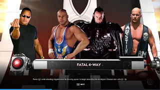 WWE 2K24 Kurt Angle vs The Undertaker vs The Rock vs "Stone Cold" Steve Austin