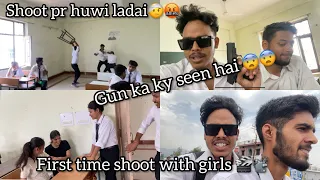 First time shoot in college🎬📽️ || Ladai bhi hogyi 🤬🤬