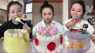 The most delicious Cream Cakes​ | Yummy ASMR Chinese Mukbang Cake Eating | Cake Eating Challenge