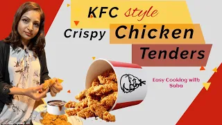🍗 Crispy KFC-Style Chicken Tenders Recipe 🍗 I KFC chicken in 10 minsI Easy Cooking with Saba