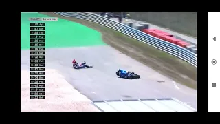 Carlos Tatay Crash at Portimao 2023 Moto2 European round