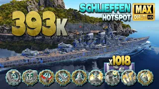 Battleship Schlieffen: Huge 393k on map Hotspot - World of Warships