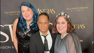 ANGELINE WALSH & GIORGIANA LASCU w/ TYRONE TANN - 2024 Hollywood Creative Alliance’s ASTRA TV Awards