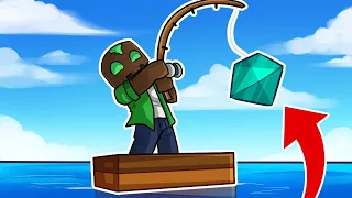 MINECRAFT pero PESCAR ES ALEATORIO 🎣💎 MINECRAFT ALEATORIO