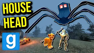 HOUSE HEAD CHASES ME!! 🏠 (gmod nextbot) |SHOOTABIRDIE