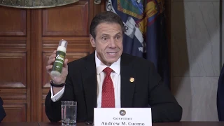 Yes, this is real! New York Governor Andrew Cuomo introduces New York-made hand sanitizer