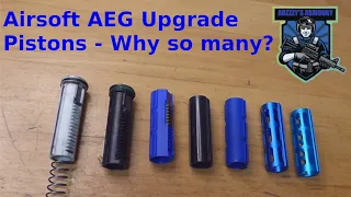 Different upgrade pistons for airsoft AEG