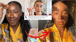 I FOLLOWED MADISON BEER’S VOGUE MAKEUP TUTORIAL!😳 | making it brown girl friendly.