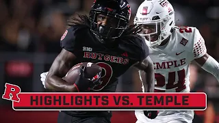 Temple at Rutgers | Highlights | Big Ten Football | Sept. 9, 2023