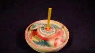 Vintage Wooden Japanese Spinning Top Set